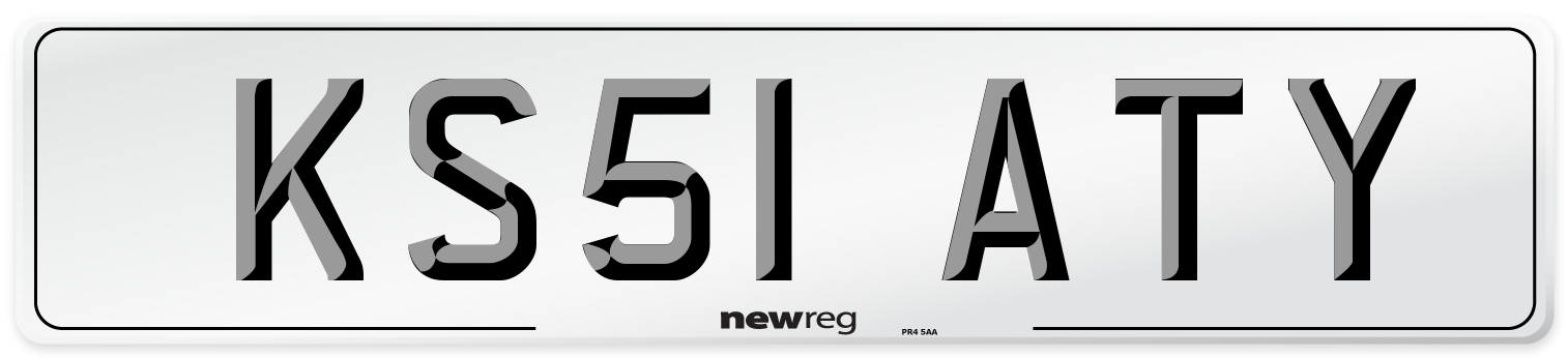 KS51 ATY Number Plate from New Reg